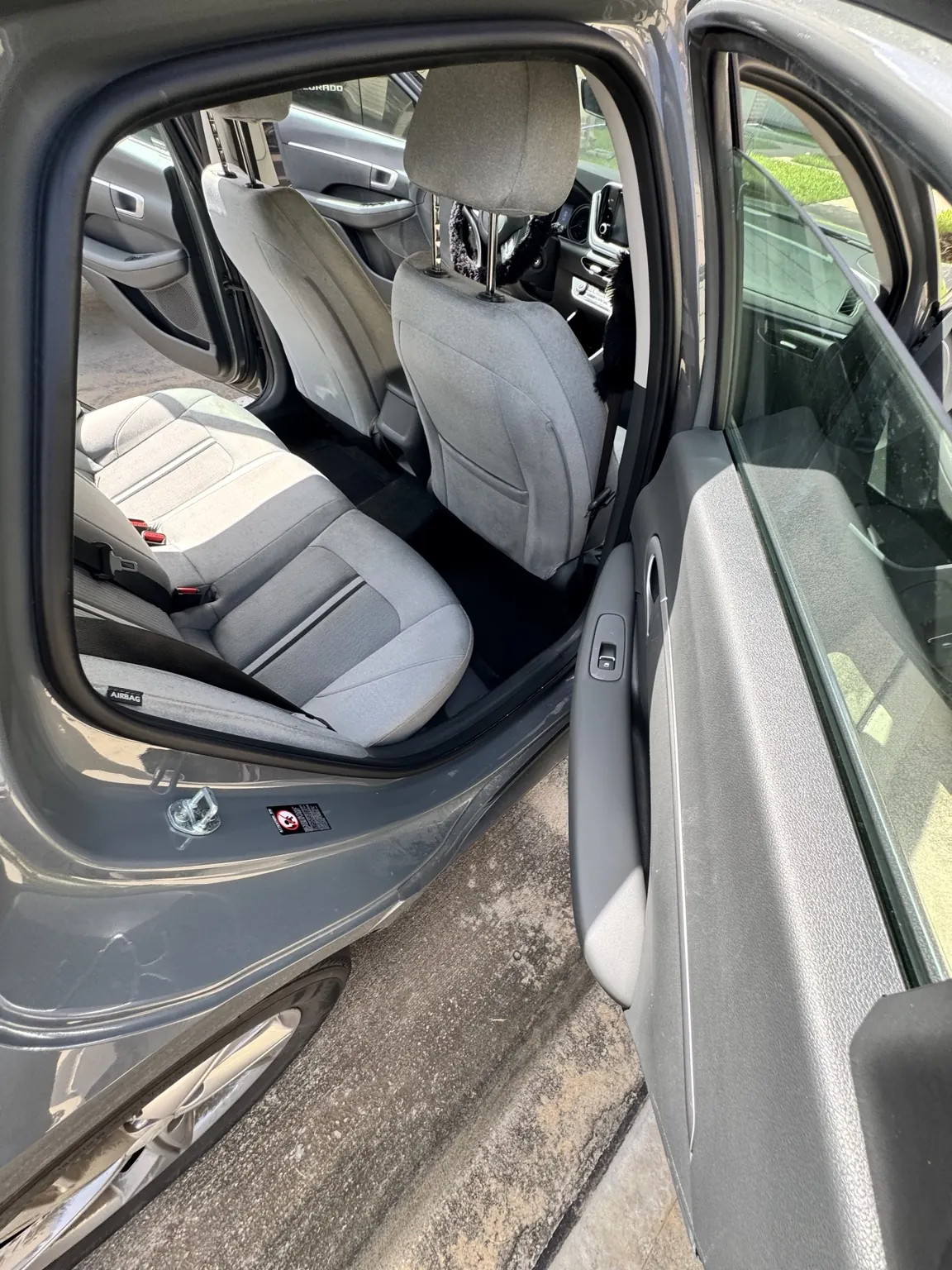 Car rear interior after detailing