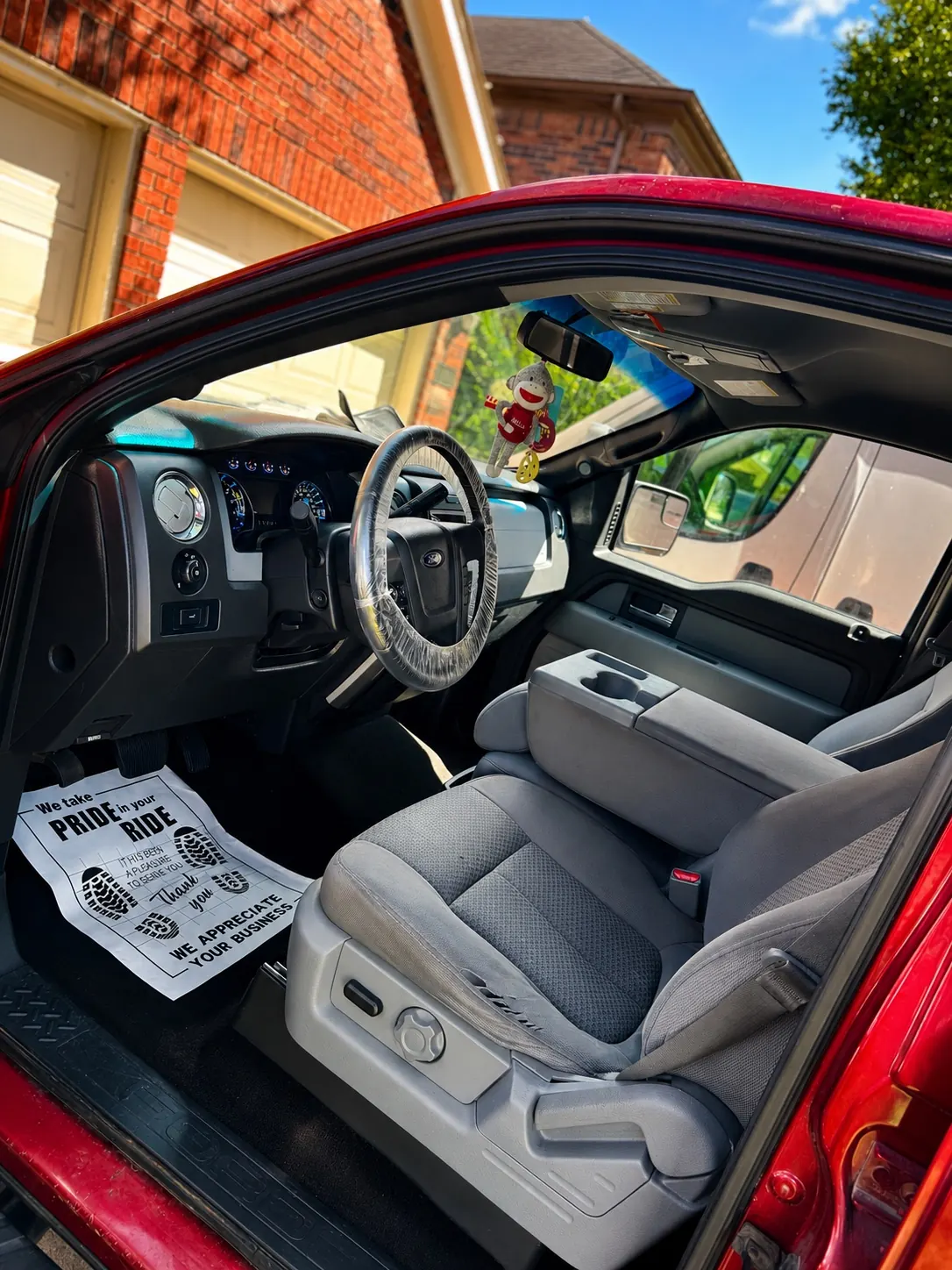 Truck front interior after detailing